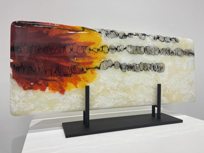 Fused Glass and stand by Dagmar Ackerman