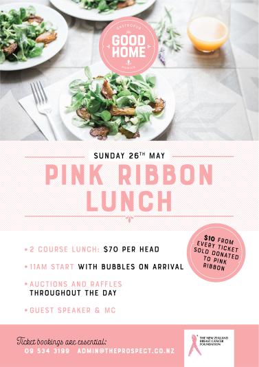 Pink Ribbon Lunch 26th May 2024 | The Good Home